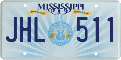 MS license plate JHL511