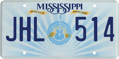 MS license plate JHL514