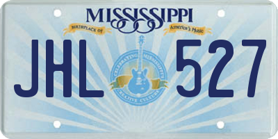 MS license plate JHL527