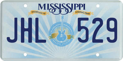 MS license plate JHL529