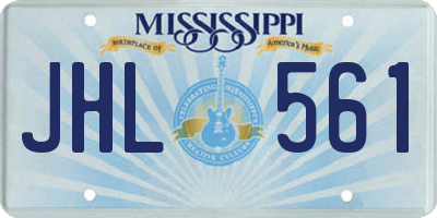 MS license plate JHL561