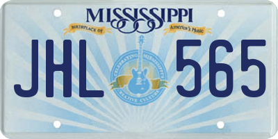 MS license plate JHL565