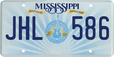 MS license plate JHL586