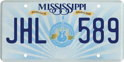 MS license plate JHL589