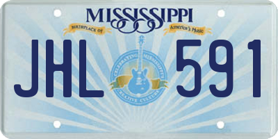 MS license plate JHL591