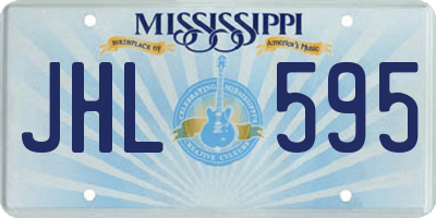 MS license plate JHL595