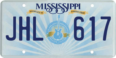 MS license plate JHL617