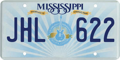 MS license plate JHL622