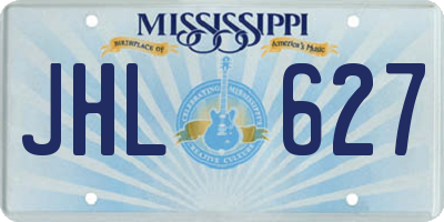 MS license plate JHL627
