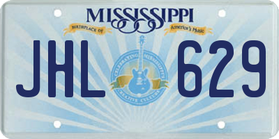 MS license plate JHL629