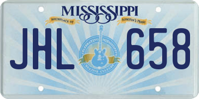 MS license plate JHL658