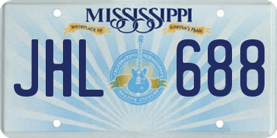 MS license plate JHL688