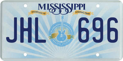 MS license plate JHL696