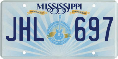 MS license plate JHL697