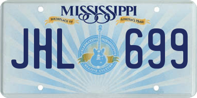 MS license plate JHL699