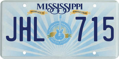 MS license plate JHL715
