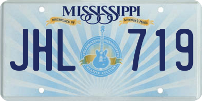 MS license plate JHL719