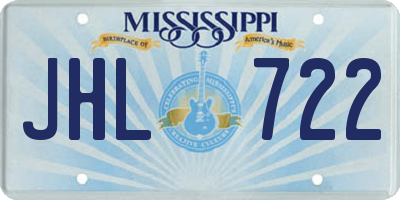 MS license plate JHL722