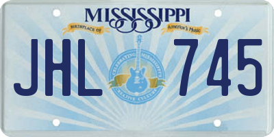 MS license plate JHL745