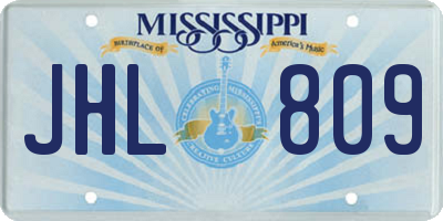 MS license plate JHL809