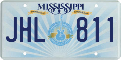 MS license plate JHL811