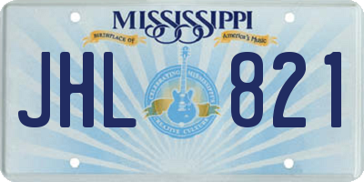 MS license plate JHL821