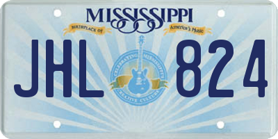 MS license plate JHL824