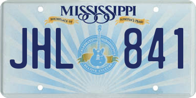 MS license plate JHL841