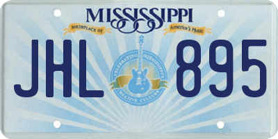 MS license plate JHL895