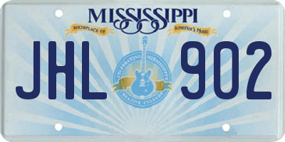 MS license plate JHL902