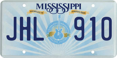 MS license plate JHL910