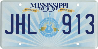 MS license plate JHL913