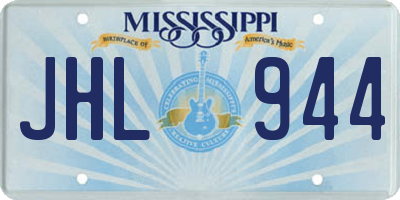 MS license plate JHL944
