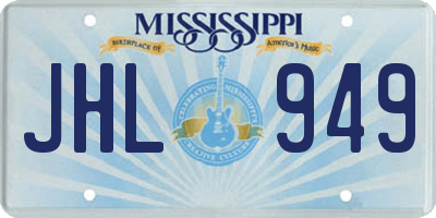 MS license plate JHL949