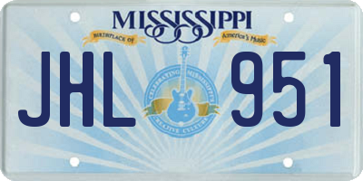 MS license plate JHL951