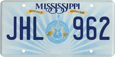 MS license plate JHL962