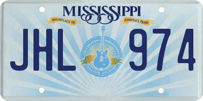 MS license plate JHL974