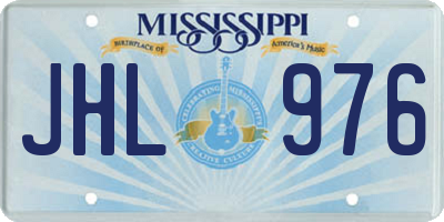 MS license plate JHL976