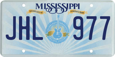 MS license plate JHL977