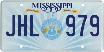 MS license plate JHL979