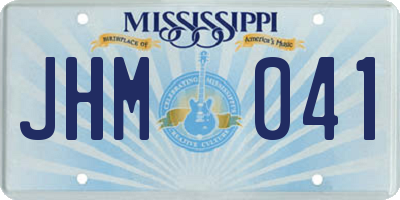 MS license plate JHM041