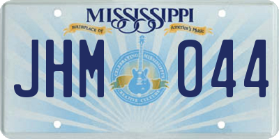 MS license plate JHM044
