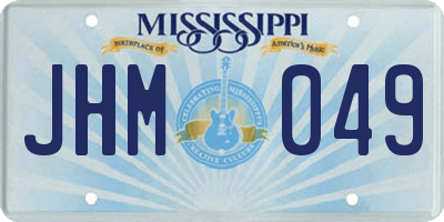MS license plate JHM049