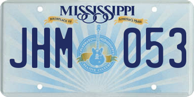 MS license plate JHM053