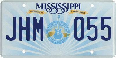 MS license plate JHM055