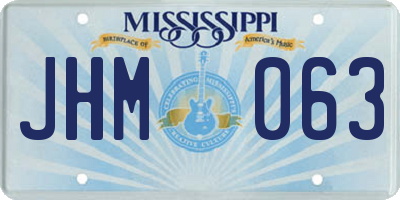 MS license plate JHM063