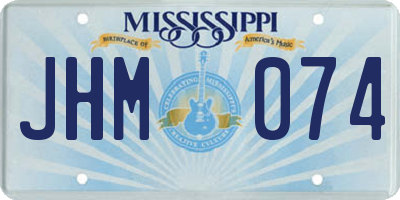 MS license plate JHM074