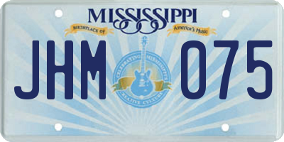 MS license plate JHM075