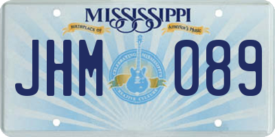 MS license plate JHM089