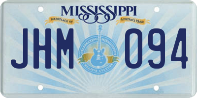 MS license plate JHM094